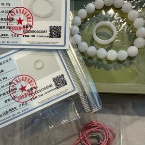 White Jade Bracelet type A from Myanmar